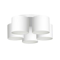 Plafonnier Blanc Tissu Métal E27 Ø58 cm...