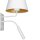 Applique Blendarme Blanc Or Tissu Bras de lecture E27 G9