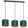 Lampe &agrave; suspendre p&eacute;trole or tissu m&eacute;tal E27 75 cm anti-&eacute;blouissement