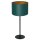 Nachttischlampe Stoff Metall H:56 cm E27 Petrol Gold