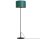 Kleine Stehlampe Metall Stoff 150 cm E27 in Petrol Gold