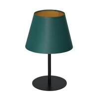 Lampe de chevet tissu m&eacute;tal 34 cm p&eacute;trole...