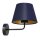Applique bleue or tissu m&eacute;tal L:18 cm E27 conique