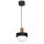 Pendelleuchte blendarm Glas Holz Metall &Oslash;20 cm Modern