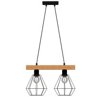 Industrial Lampe à suspendre Métal Bois...
