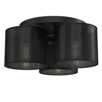 Plafonnier noir m&eacute;tal &Oslash;45 cm rond E27...