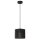 Schwarze Pendelleuchte Metall &Oslash;18 cm rund E27 Loft