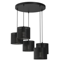 Suspension M&eacute;tal Noir &Oslash;58 cm E27 Loft 5...