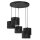 Suspension M&eacute;tal Noir &Oslash;58 cm E27 Loft 5 flammes