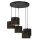 Pendelleuchte in Schwarz Gold &Oslash;58 cm E27 Loft 5-flammig