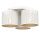 Deckenlampe Metall &Oslash;45 cm rund E27 Loft in Wei&szlig; Gold