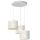 Pendelleuchte Metall in Wei&szlig; Gold &Oslash;45 cm E27 Loft