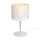 Runde Tischlampe Metall E27 34 cm hoch in Wei&szlig; Gold