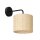 Wandleuchte Rattan Metall Schwarz T:26 cm Blendarm