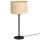 Nachttischleuchte Metall Rattan E27 56 cm Schwarz Natur