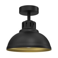 Loft Plafonnier M&eacute;tal Noir Or H:23 cm...