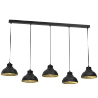 Loft Lampe suspendue m&eacute;tal 125 cm XXL E27 noir or