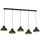 Loft Pendelleuchte Metall 125 cm XXL E27 Schwarz Gold