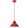 Loft Lampe &agrave; suspendre Rouge Blanc M&eacute;tal &Oslash;21 cm E27 accentu&eacute;