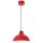 Loft Hängelampe Rot Weiß Metall Ø30 cm E27 akzentuiert