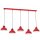 Loft Pendelleuchte XXL Metall 125 cm E27 Rot Wei&szlig;