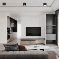 Spot de plafond LED noir métal Ø5,8 cm 4000...