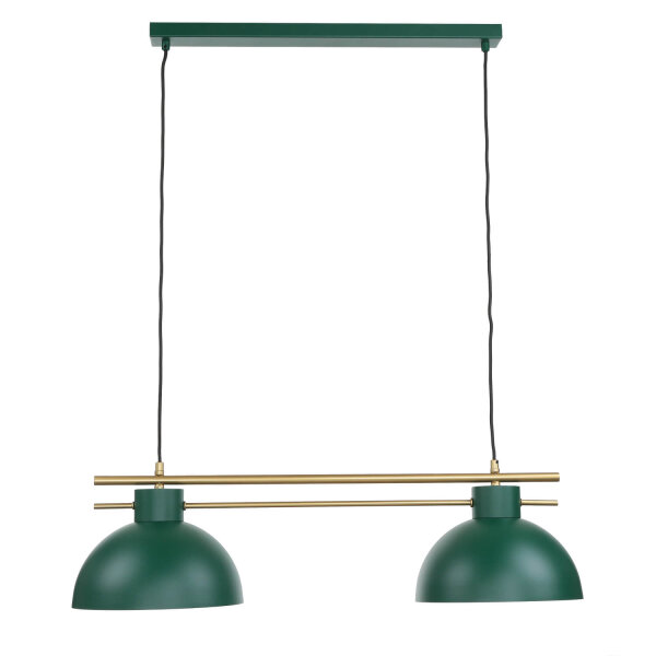 Elégante lampe suspendue vert foncé or E27 85,5 cm