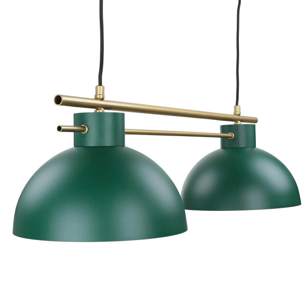 Elégante lampe suspendue vert foncé or E27 85,5 cm