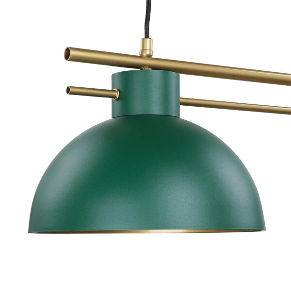 Elégante lampe suspendue vert foncé or E27 85,5 cm