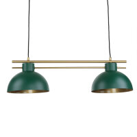 Elegante Pendelleuchte Dunkelgrün Gold E27 85,5 cm