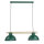 Elégante lampe suspendue vert foncé or E27 85,5 cm