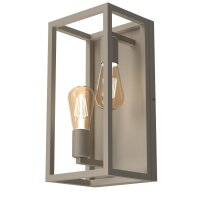 Applique en m&eacute;tal beige E27 H:40 cm 2 flammes...