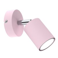 Wandlampe Kinderzimmer Rosa Ø 8 cm schwenkbar GU10...