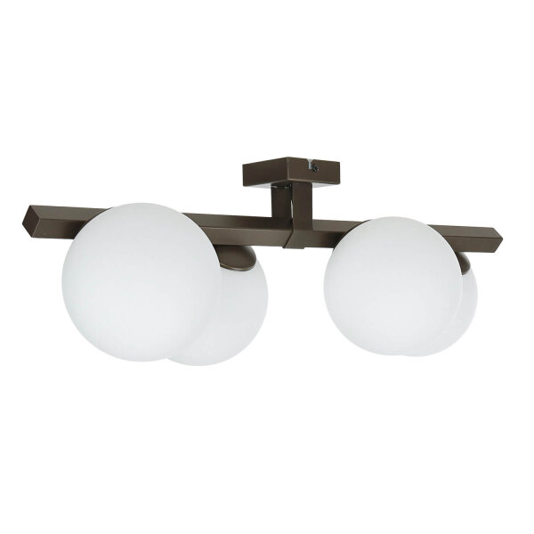 Deckenlampe Glas satiniert L:70 cm in Titanium Gold