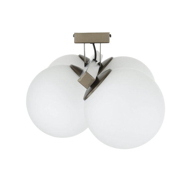 Deckenlampe Glas satiniert L:70 cm in Titanium Gold