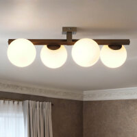 Deckenlampe Glas satiniert L:70 cm in Titanium Gold