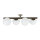 Deckenlampe Glas satiniert L:70 cm in Titanium Gold