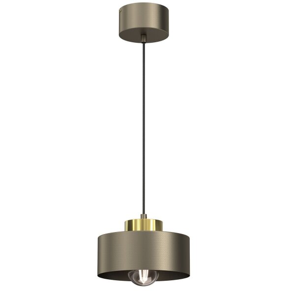 Stilvolle Hängelampe Metall in Gold Ø20,5 cm E27 Loft