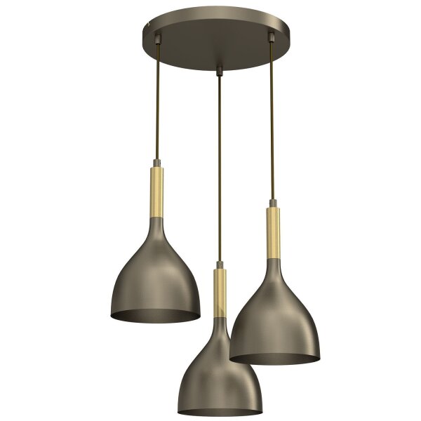 Loft Pendelleuchte Metall in Gold Ø42 cm E27 stilvoll