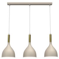 Loft Hängelampe Metall Beige Gold L:72 cm E27 stilvoll