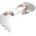 Applique en métal blanc L:40 cm E27 2-flmg indirect