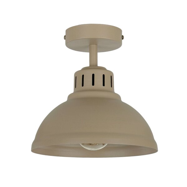 Loft Deckenlampe Metall Beige H:23 cm E27 dekorativ