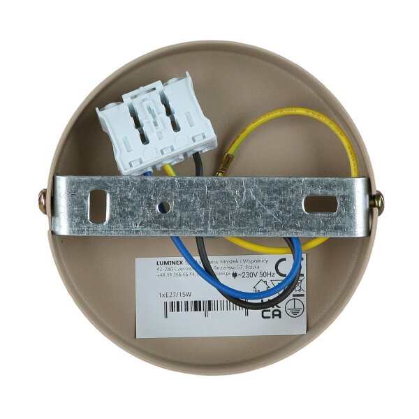 Loft Deckenlampe Metall Beige H:23 cm E27 dekorativ