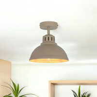 Loft Plafonnier M&eacute;tal Beige H:23 cm E27...