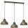 Loft H&auml;ngelampe in Gold Metall 3-flmg E27 akzentuiert