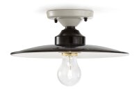Deckenlampe Metall Keramik E27 Ø 25 cm Weiß...