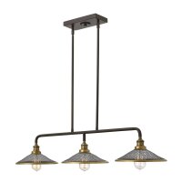 Lampe à suspendre ALEYNA en bronze 3-flmg Lampe...