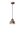 Lampe &agrave; suspendre c&eacute;ramique D : 15 cm H : max. 136 cm Marron E27