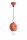 Pendelleuchte Keramik E27 H: max. 119 cm Orange rund