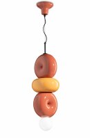 Hängelampe Keramik Orange Gelb E27 Retro Design MICHELE
